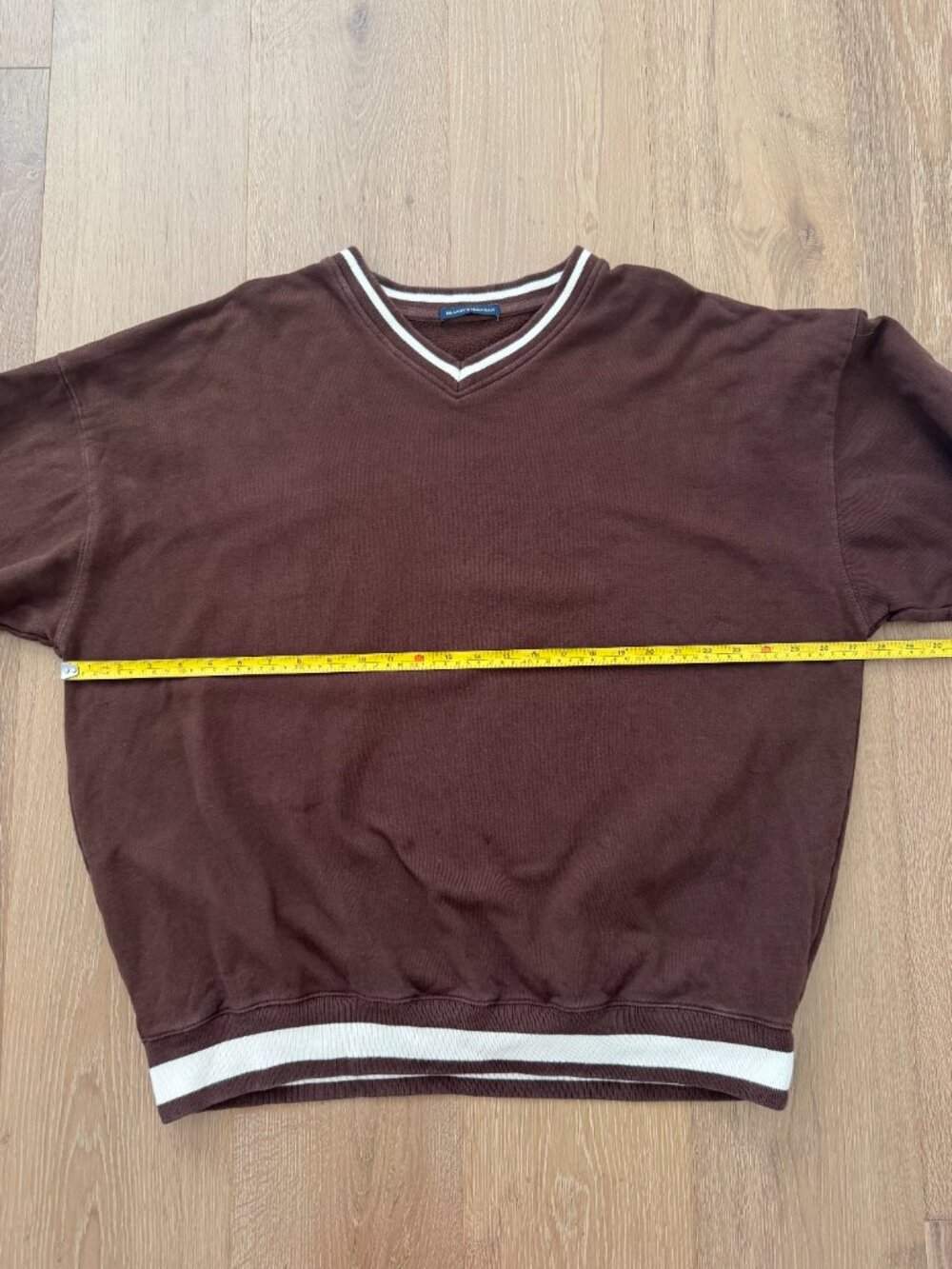 Brandy Melville Sweatshirt Womens Medium Brown Erica Off White Cream Shirt - Picture 9 of 14